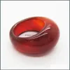 carro dvr anel solitário anel natural de ágata vermelha jade semi preciosa jóias de pedra anéis de casamento para mulheres entrega dhauw