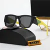 Óculos de sol de designer clássico para homens e mulheres, armação quadrada, óculos de sol de design de luxo, unissex, proteção UV400, óculos banhados a ouro, armações, lunettes, com caixa