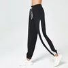 Pantaloni da donna Pantaloni sportivi da donna Pantaloni larghi Gamba larga Lato a righe Harajuku Vita alta Streetwear Cotone allentato 2023 Pantaloni femminili Capris