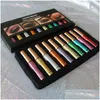 Eyeliner Handaiyan Glitter Liquid Set Farbige Eyeliner-Sets Wasserdichte Pailletten Pearl Shiny Makeup Eye Liner Drop Delivery Health Be Dhmos