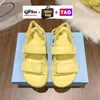 Nappa Leather Sandals Quilted Padded slides women shoes Classic Slide Summer indoor Outdoor Beach Sandal Slipper black yellow white fashion womens Slippers