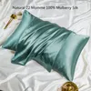 Kussen Natural 22 Momme 100 Mulberry Silk Pillowcase Pillow Bus 48x74cm 230301