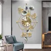 Wanduhren Nordeuropa Zeiger digitaler Uhr Moderne Einfachheit Wohnzimmer Wanduhr Stumme Kunst Gold Metall Wandbehänge Home Dekoration 230301