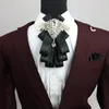 弓タイのシャツ首輪タイアクセサリーメンズイギリスの男性用ファブリックウェディンググルームフォーマルブラウス