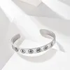 Bangle fashiona Chinese stijl schaakstuk C-vormige armband voor mannen roestvrij staal chuhe hanjie charm sieraden