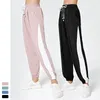 Pantaloni da donna Pantaloni sportivi da donna Pantaloni larghi Gamba larga Lato a righe Harajuku Vita alta Streetwear Cotone allentato 2023 Pantaloni femminili Capris