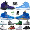 Designer jumpman 5s scarpe da basket 5 uomo donna sneakers scarpe da ginnastica outdoor UNC laney blu bluebird alternato uva luce aqua se orangon anatre