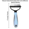 Animaux de compagnie outils de beauté coupe-noeud de fourrure chien toilettage outil de rejet Pet chat épilation peigne brosse double face produits pour animaux de compagnie bb0301