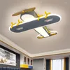 Plafonniers Creative Simple Chambre d'enfant Lampe d'avion moderne Chambre de garçon LED Protection des yeux