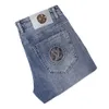 Jeans pour hommes printemps été mince Denim coupe ajustée marque européenne américaine haut de gamme petit pantalon droit XW2076-2