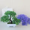 Decoratieve bloemen Multicolor beschikbaar Mini Yingkesong Pine Home Tafel Decoratie Kleine ingemaakte plant kunstmatige groene bonsai