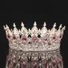 Jóias de cabelo de casamento Coroa de cristal Tiara Bridal Hair Acessórios Cristal redondo jóias de cabelo para mulheres Coroa de festa Tiaras 230228