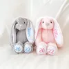 Sublimazione coniglietto pasquale peluche orecchie lunghe bambola coniglietti con punti 30 cm rosa grigio blu bianco bambole coniglio per bambini simpatici morbidi giocattoli di peluche bb0301