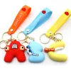 Accessories designer keychain Mobile Phone Charm Car key chains bag Pendant Fashion cartoon key ring 26 English alphabet pendant children's doll