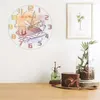 Horloges murales horloge transparente pain français thème couleur muet acrylique boulangerie dédiée décorative