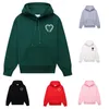 Amis unisex tarzı kapüşonlu tasarımcı kadın hoodies sweatshirt ceket kazak sweatshirtler uzun kollu marka gevşek kırmızı kapüşonlu ceket tasarımcı jumper kadın giysileri s-x