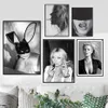 Vintage Sexy Supermodel Kate Moss Poster Canvas Paintings Print Wall Art Gifts For Feminist Painting Fashion Wall Art Picture Living Room Woo