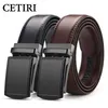 أحزمة Cetiri Men's Ratchet Click Belt حزام جلدي أصلي حزام للرجال جينز هائل