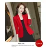 Ternos femininos Jaqueta elegante Mulheres Casaco curto Design Sense Blazer Versão coreana da cintura casual Slim Black Small Suit Abrigos Mujer