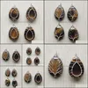 bil dvr charms tiger eye wire wrap handgjorda träd av liv naturliga stenhänger diy halsband smycken gör droppleverans fynd komponenter dh1uq