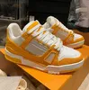 Louies Vuttion Sneakers Designer Sneaker Treinador Virgil Sapatos Casual Calfskin Leather Abloh White Green Red Blue Let 41N5 Luis Viton Lvse Shoes S1f1