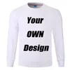 Men's Hoodies BTFCL Customized Men Women Sweatshirt Print Like Po Or Logo Text DIY Your OWN Design White Cotton Harajuku