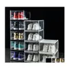 Boîtes De Rangement Bacs Détachable Transparent Épaissi En Plastique Transparent Boîte À Chaussures Empilable Combinaison Chaussures Conteneur Organisateur B Drop Dhl9G