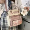 Style coréen mignon sacs à dos femmes imperméable en Nylon petits sacs à bandoulière pour adolescentes cartables fleur voyage sac à dos 230223