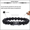 car dvr Beaded Strands Lava Rock Stone Bracelets For Mens Womens 8Mm Natural Essential Oil Diffuser Beads Long Crown Bangles Girls Boys Dro Dhdzx