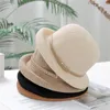 Berets Braided Thin Section Breathable Fisherman Hat Metal Buckle Holiday Seaside Sunscreen Go Out Sunshade Curling Pot 2023