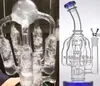 Geri Dönüştür Yağ Donanları Hookahlar Cam Su Bongs Duman Balmumu Borular Yağ Brülörü Eşsiz Bong Chicha Baş Dab Rig Shisha