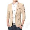 Męskie garnitury Blazers Men Blazer Casual Spring Fashion Wysokiej jakości bawełniany Slim Fit Suit Ternno Masculino Business1