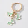 Keychains Artilady Butterfly Keyring Söt emalj Designer Key Chains Car Keychain for Women Girls Bag Accessories Wedding Present