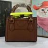 Damskie torby designerskie skórzane ramię Jumbo s z nadrukiem Diana Mini Tote Hardware uchwyty bambusowe kobieca torba na zakupy na plażę