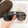 Falconer Black/Yellow Square zonnebril voor mannen Mode bril Designers Zonnebril Occhiali Da Sole Sunnies UV400 Eyewear met doos