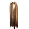 Peruca feminina pequena laca peruca piano colorido de cabelo liso longa cor mista de fibra química de fibra de cabeceira 230301