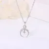 Chaînes chinois saint valentin cadeau couleur argent étoile lune collier femme marée niche avec Han Guodong porte clavicule chaîne