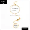 car dvr Link Chain Gold Color Plated Infinity Charms Finger Ring Link Bracelet For Women Gifts Friends Jewelry Wholesale Drop Delivery Brace Dhd3M