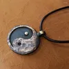 Hänghalsband vintage forntida ser yin yang halsband charm för kvinnor män party smycken gåvor kinesiska kongfu man