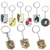 Keychains Anime Attack on Titan Wings of Freedom Shingeki No Kyojin Cosplay Key Ring Car Holder Figuur speelgoed Gift