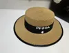 Men's and women's large straw hat designer Beanie cap brand triangular braided straw shade hat