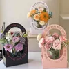 Emballage cadeau contracté juste pour vous évider papier d'emballage boîte portable arrangement de fleurs bouquet de roses alphabet anglais boîtes en carton 230301