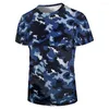 Heren t shirts zomer t-shirt camouflage Europese en Amerikaanse 3d t-shirt multicolor mini geprinte mannen groot