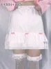 IAMTY Cascading Ruffle Aline Kawaii Saia com Arco Estético Branco Mini Saias Estilo Japonês Lolita Fairycore Outfit 230301