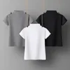 Mulheres Sweetshirts Camisas de gola alta para mulheres Preto Branco Mulher Roupas Manga Curta Algodão Tees Meninas Tops Básicos 230301