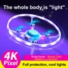 M36 Mini Drone 4K con luci a LED Telecamera HD Intelligente Uav WiFi FPV RC Elicottero Quadcopter Bambini Giocattoli di compleanno Ragazzo Regalo