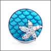 car dvr Charms Rhinestone Starfish Painting Scale Snap Button Heart Jewelry Findings 18Mm Metal Snaps Buttons Diy Bracelet Jewellery Wholesa Dhkgs