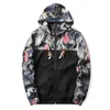 Sweats à capuche masculins Homme Fit Long Veste Veste tendance pour hommes Vestes Vestes Vêtements de vent Vêtements Hooded Drop Drop Slim Floral Automne