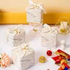 Gift Wrap 20/50pcs Square Gift Wrapping Boxes Wedding Party Birthday Favors Goodies Gift Souvenir Doorgift Candy Box Packaging Supplies 230301