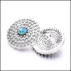CAR DVR ÖVRIGA RHINESTONE Snap Button Jewelry Components Sier Retro 18mm Metal Snaps Button Fit Armband Bangle Noosa B1220 Drop Delivery Fin DHVWC